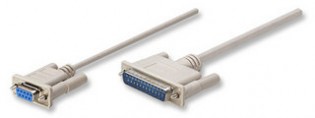 Null Modem Cable DB9 Female to DB25 Male