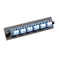 MLC-12-SM-C-BLK Adapter Panel with 6 Duplex LC Adapters Single Mode Black