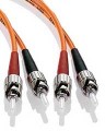 ST-ST Duplex Multi Mode 50/125 Fiber Optic Patch Cable