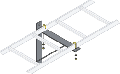 CLB-TSB Cable Ladder Triangle Wall Support Bracket with Hardware