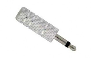 3.5 mm, Silver Metal, Audio Plug for Microphone Extensions