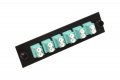 MLCDG-12-MM-P-BLK Adapter Panel with 6 Duplex LC Adapters Multi Mode 10 Gig Black