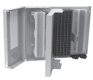 24100-66-M66PC 100 Pair BET with splice chamber; 66 termination in / out; with 230V Gas Tube protectors and cover