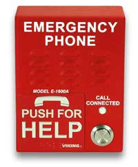 Viking E-1600A Red Emergency Telephone Auto Dialer Voice Announcer