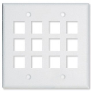 310-212DG Dual Gang 12 Port Keystone Plate