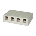 MIG Keystone Empty Surface Mount Box 4 Port
