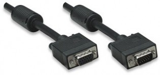 100' SVGA Monitor Cable HD15 Male to HD15 Female with Ferrite Cores
