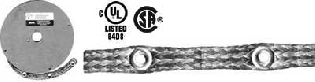 BBR-E-100 #6 Bond Braid with 1/4" Eyelets, 3" Spacing, 100 Feet EM2005