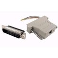 Female DB25  to 6P6C Modular Jack RJ12