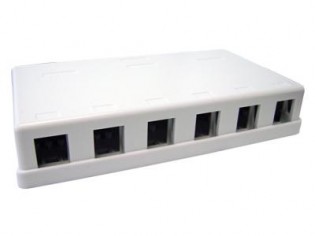 Keystone Empty Surface Mount Box 6 Port