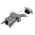 Female DE9 (DB9) to 6P6C Modular Jack RJ12