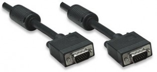 10' SVGA Monitor Cable HD15 Male to HD15 Male with Ferrite Cores