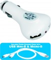 USB 2 Port Car Charger 2.1 Amp with Power Cable