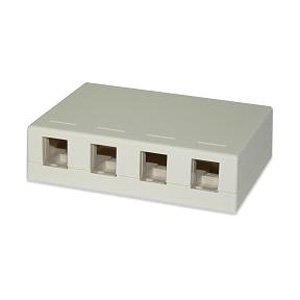 MIG Keystone Empty Surface Mount Box 4 Port