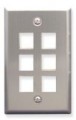 6 Port Keystone Stainless Steel Plate