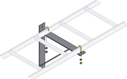CLB-TSB Cable Ladder Triangle Wall Support Bracket with Hardware