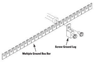 ITW Linx MGBSGL-1 - UltraLinx 25 Pr Ground Bar w/ 1 Ground Screw Lug
