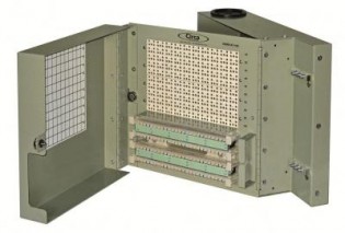 1880ECMA-100 100 Pair MS2 Termination in -110 out w/ Splice Chamber & Cover Building Entrance Protector