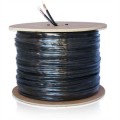 CCTV Coaxial Cable RG59 95% Copper Braid Shield with 18/2 Power Cable Siamese Direct Burial 500'