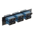 MSC-12-SM-C-BLK Adapter panel with 6 Duplex SC/UPC Adapters, Single Mode, Black