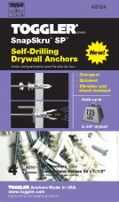 20 TOGGLER Snapskru Self Drilling Drywall Anchors and Screws 50125