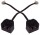 Two Way Telephone Handset Splitter with One Port Mute