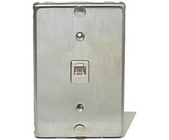 Telephone Wall Phone Mounting Plate 6P4C Stainless Steel