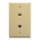 Telephone Dual Flush Mount Plate with 6P4C Jack