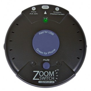 ZMS20-UC ZoomSwitch USB Headset Switch Use Your Phone Headset on Your Computer